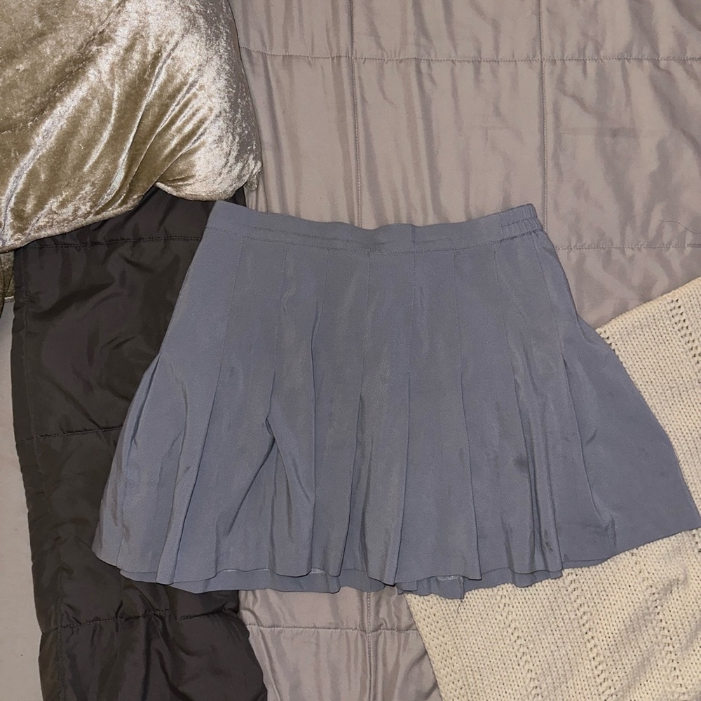 80s cornflower pleated tennis mini skirt